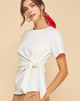 Easy On Me Knot Top-Off White