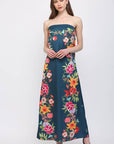 Summer Sorbet Strapless Maxi Dress