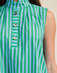 Nantucket Stripe Maxi Dress-Green