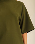 Old Mill Mock Neck Top-Olive