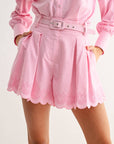 Western Romance Short Set-Pink