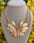 Golden Butterfly Layered Necklace
