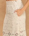 Wisteria Crochet Midi Skirt