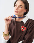 Jenna Chain Link Necklace-Navy