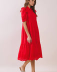 Delicate Eyelets Midi Dress