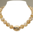 Polished Beaded Statement Necklace-Neutral
