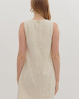 Sequin and Shine Mini Dress-Cream