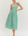 Marina Muse Midi Dress-Green