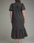 Westbury Plaid Midi Dress-Green