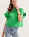 Timeless Touch Collar Top-Green