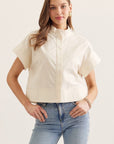 Timeless Touch Collar Top-Linen