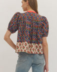 Boho Mix Floral Print Top