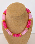Rondelle Necklace-Pastel Pink
