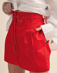 Ahoy Rope Belt Short-Red