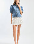 Darling Denim Puff Sleeve Jacket