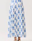 Blue Flax Floral Maxi Skirt