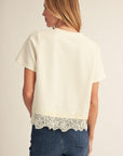 Delphine Lace Top-Cream