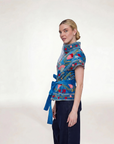 Rustic Retreat Velvet Jacket-Blue