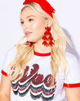 Cecilia Dangle Earrings-Red