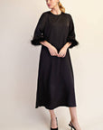 Glam Preview Midi Dress-Black