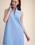 Yacht Luxe Mini Dress-Blue