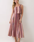 Vivid Hues Midi Skirt