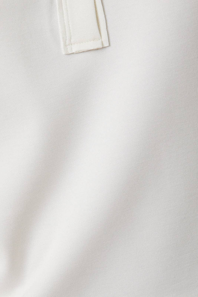 Office Chic Polo Top-Off White