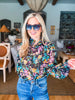 Midnight Garden Floral Top