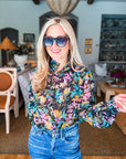 Midnight Garden Floral Top