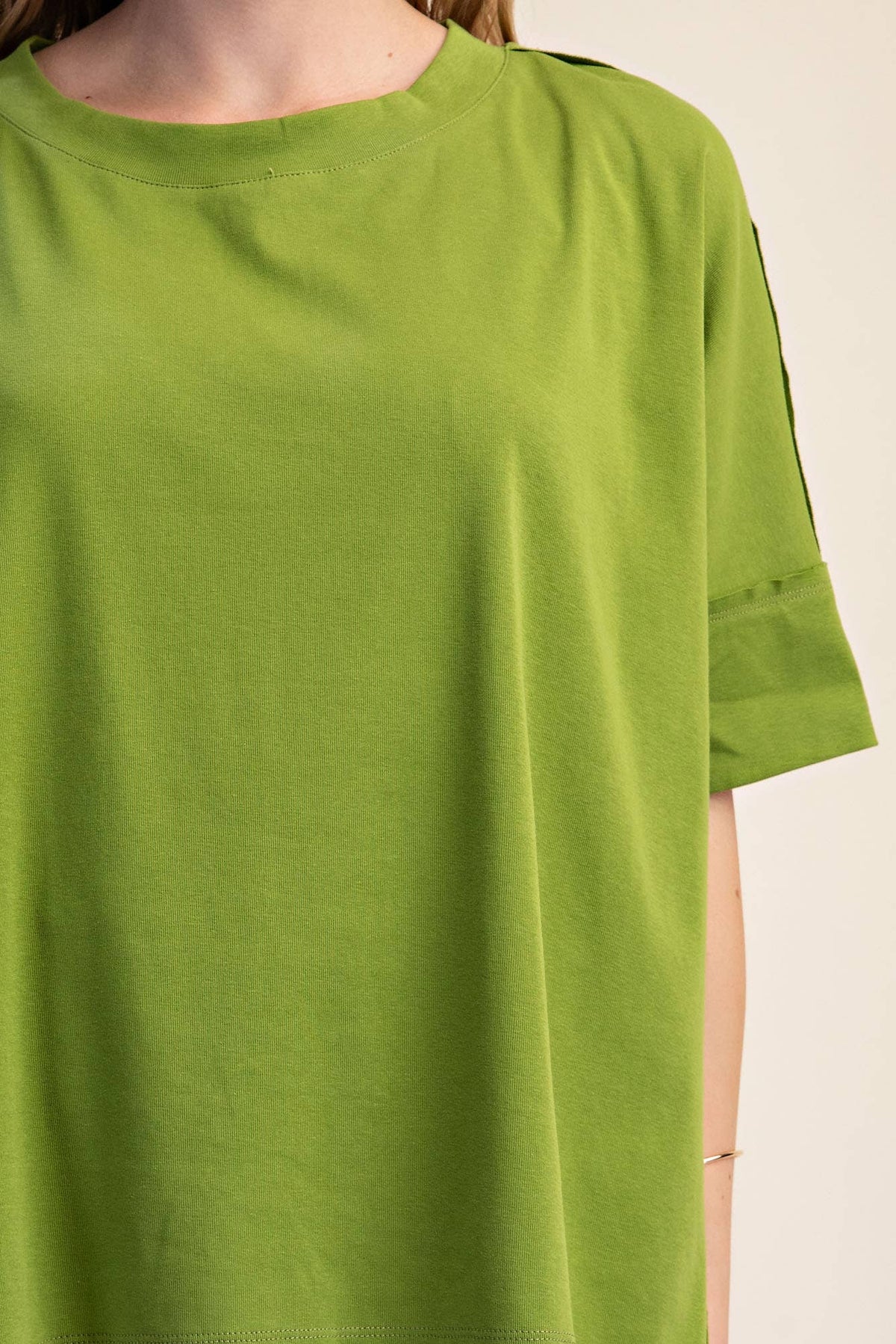 Mabel Oversized Tee-Green
