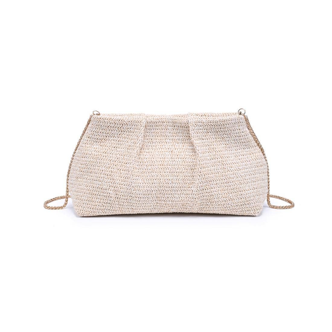 Breeze Woven Clutch-Coral