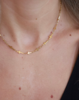 Riley Mini Cross Necklace-Gold