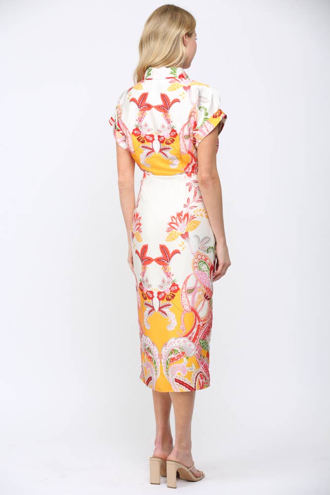 PREORDER: Botanic Scarf Midi Dress