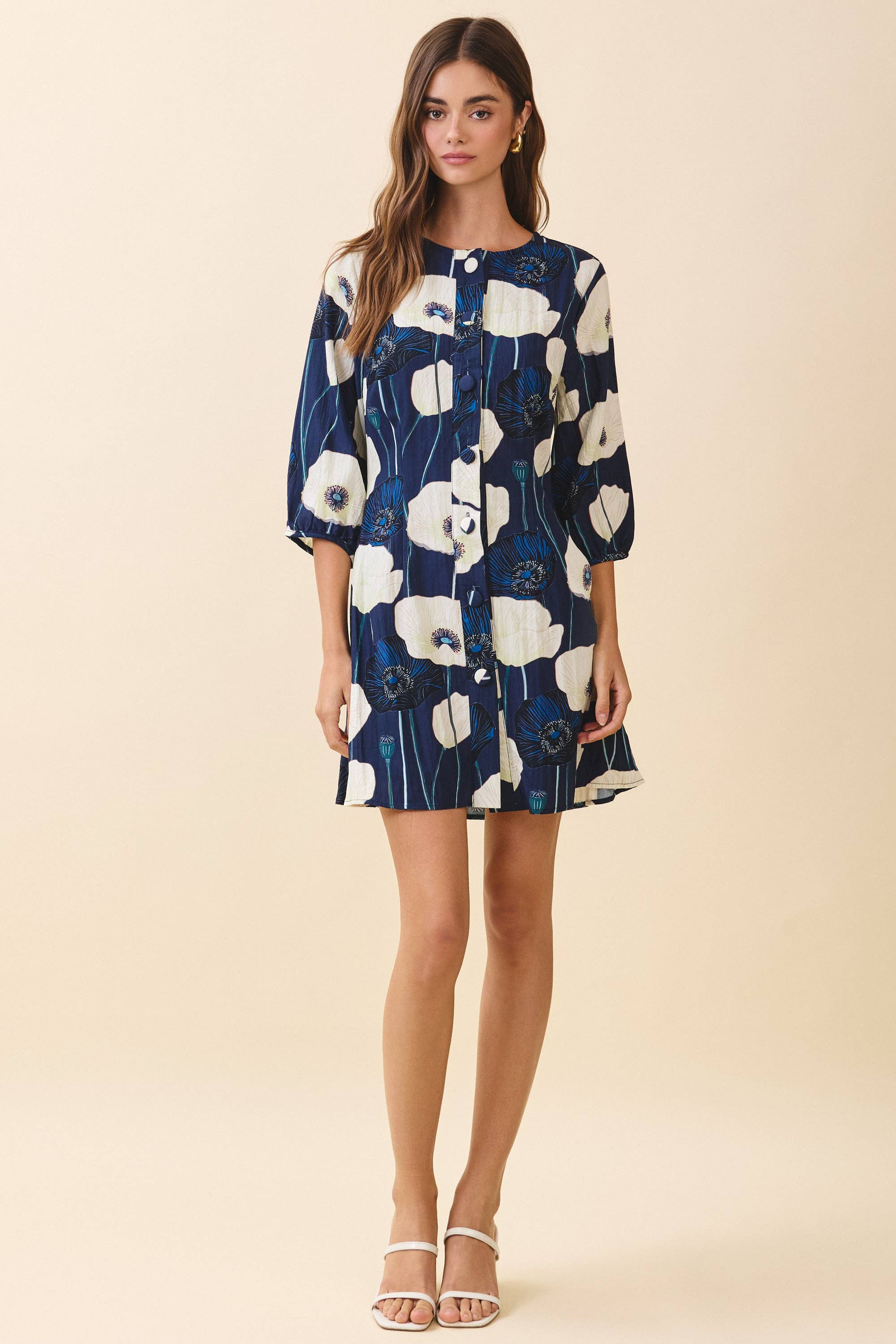 Poppy Motif Dress