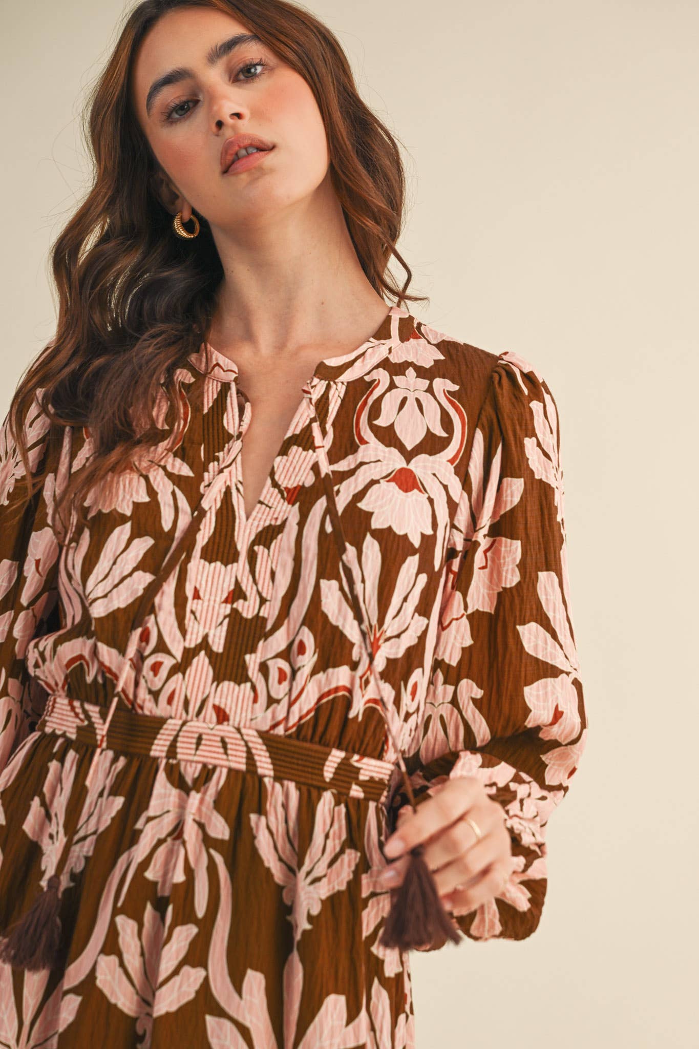 Forest Whimsy Floral Midi Dress