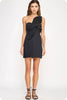 Grand Entrance Bow Mini Dress-Black