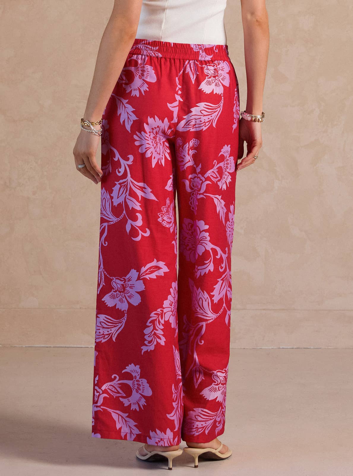 Blush Blossom Wide Leg Pants