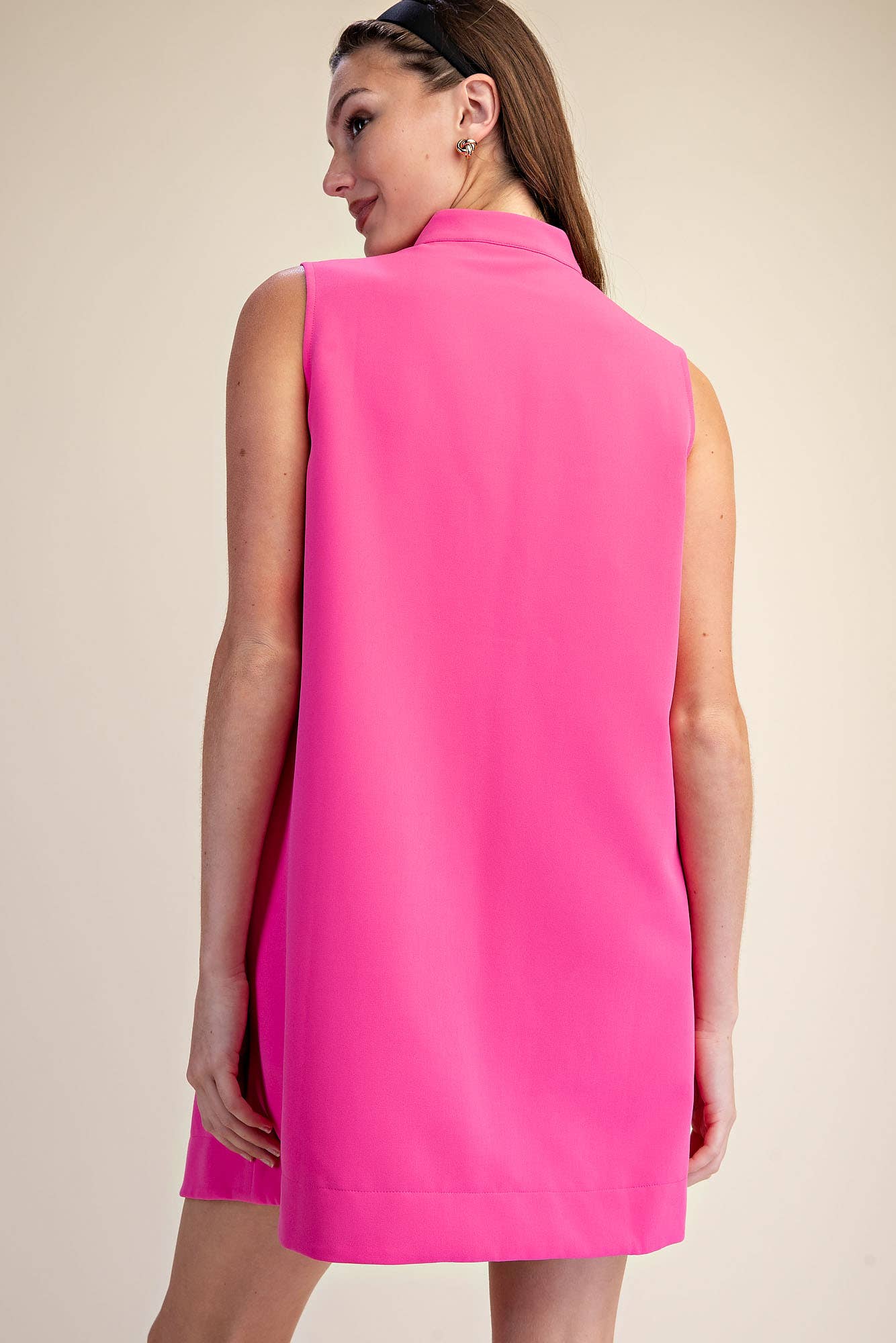 Yacht Luxe Mini Dress-Hot Pink