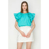 Just My Type Top- Aqua