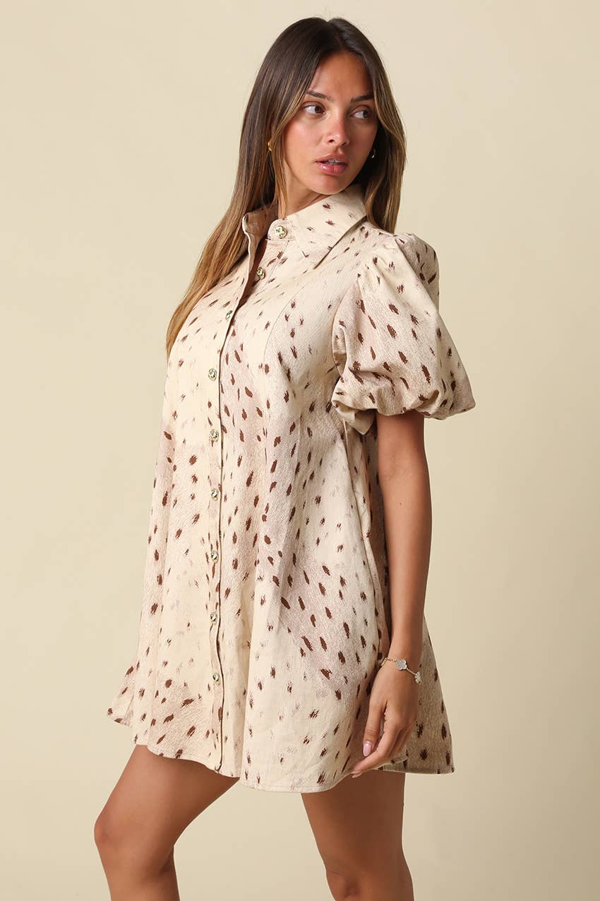 Evie Puff Sleeve Mini Dress