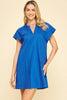 Weekend Vibes Mini Dress-Royal Blue