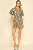 Mayan Flower Mini Dress