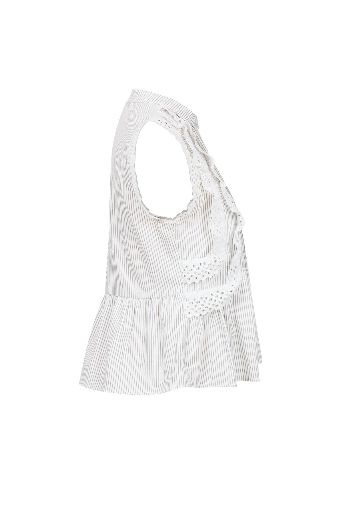 Harbor Heirloom Top-White/Gray