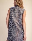 Huntress Jacquard Mini Dress-Blue