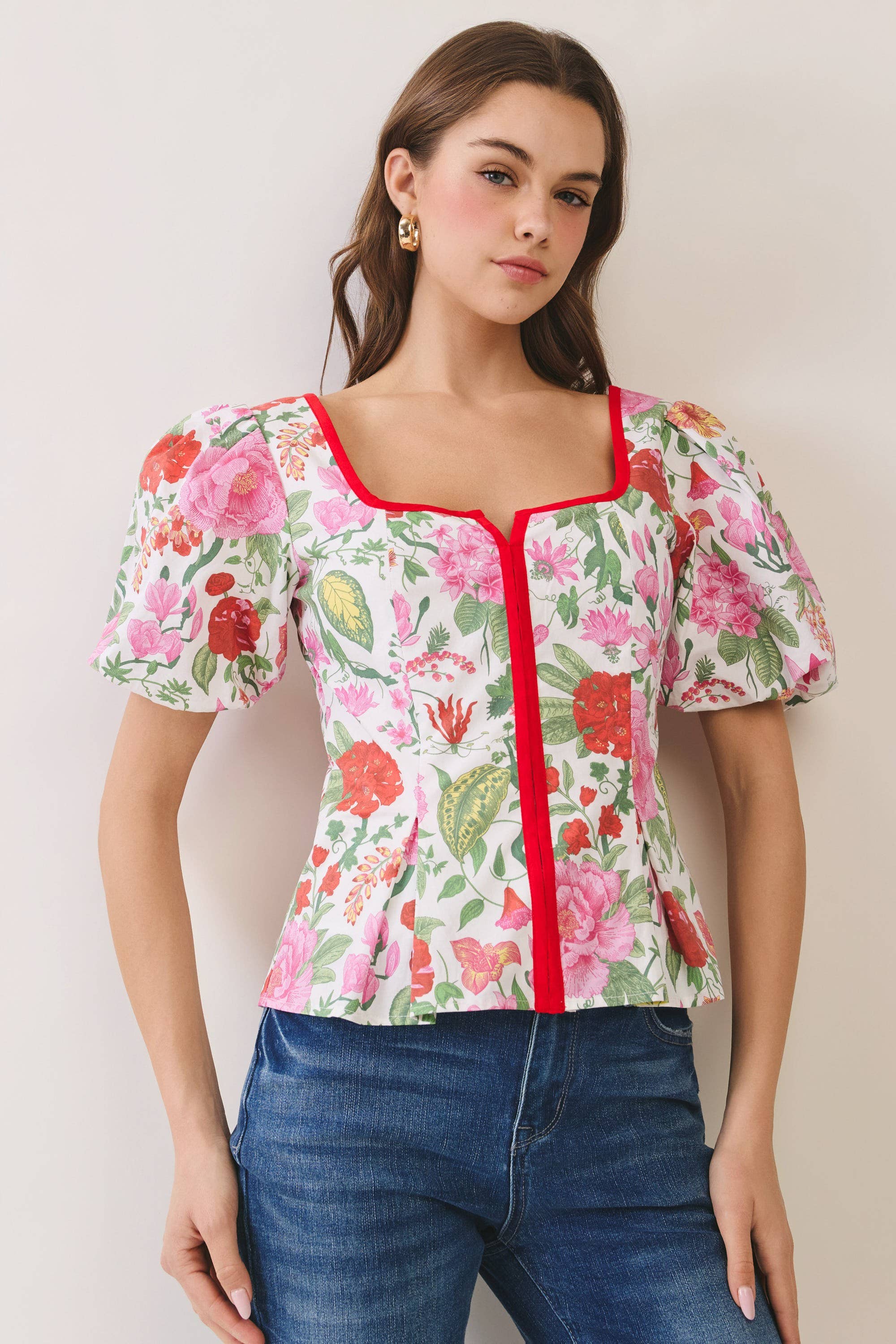 Garden Romance Peplum Top