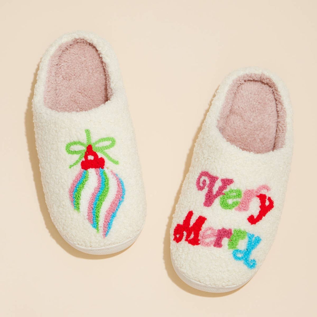 Very Merry Christmas Home Slippers- Multi