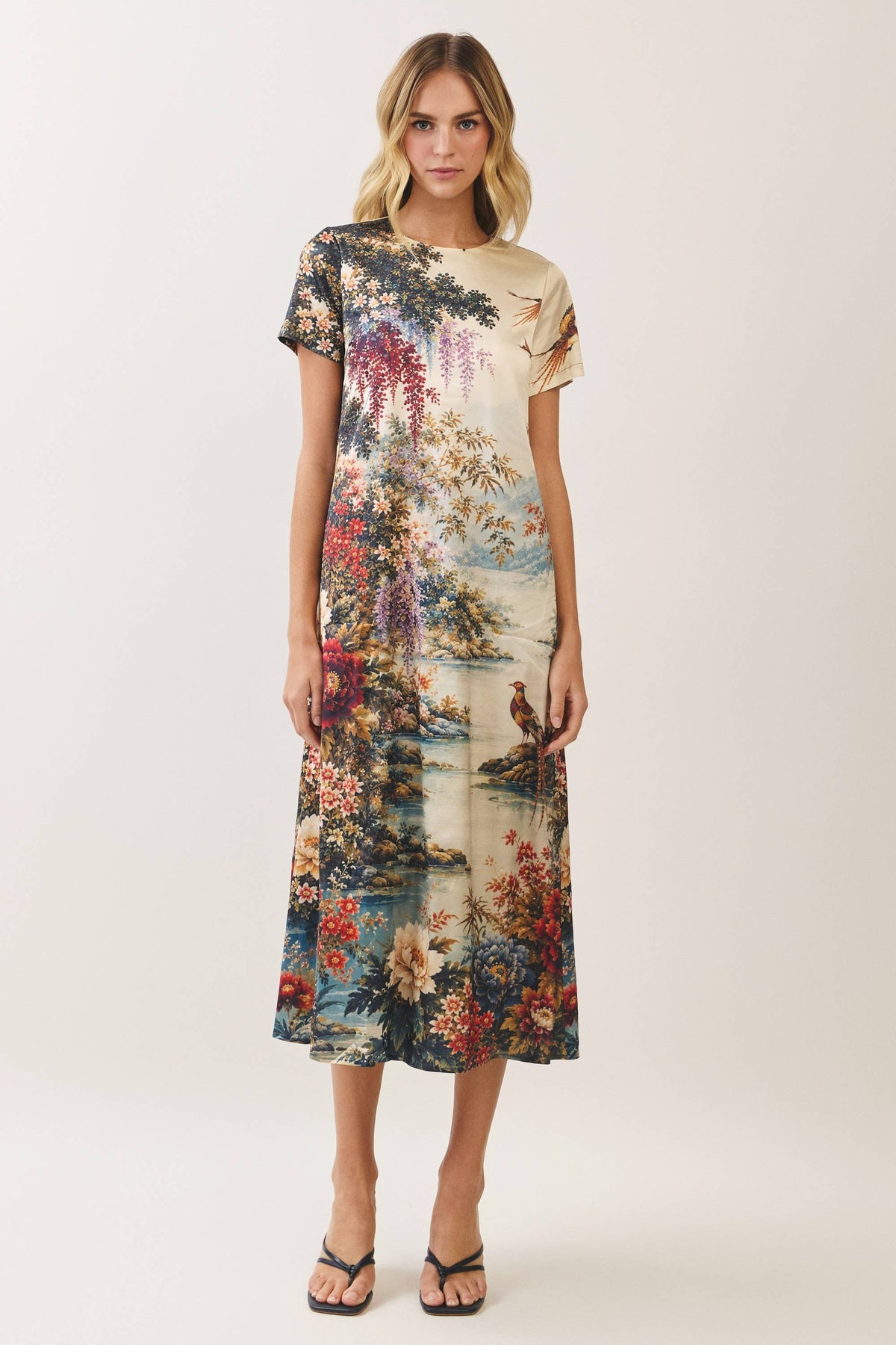 Floral Vista Midi Dress