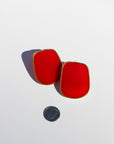 Remy Statement Earrings-Red