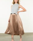 Sweet Pleats Dress-Heather Gray