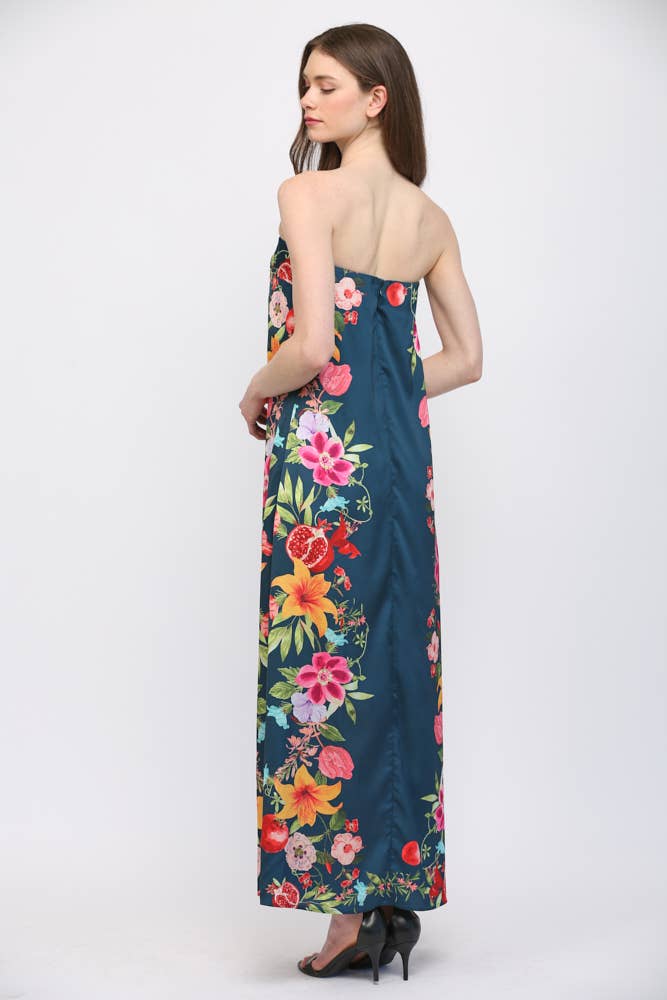 Summer Sorbet Strapless Maxi Dress